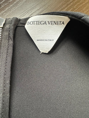 Bottega Veneta Black Sleeveless Mini Dress with Front Corset Detail Size IT 40 (UK 8)