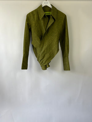 Gauge81 Green Long Sleeve Wrap Shirt Size 34 (UK 6)