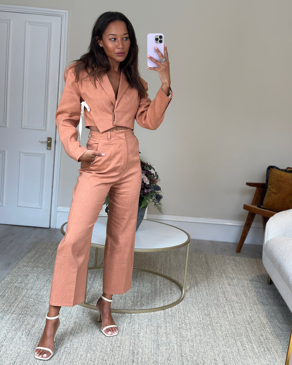 Jacquemus "L
amour" Brique Cropped Jacket and Trouser Set Size FR 34 (UK 6)