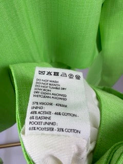 Jacquemus Neon Green 
Le Splash
 Bari Cut-out Tailored Dress FR 40 (UK 12) RRP £1,010