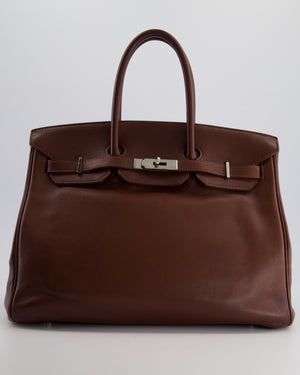 Hermès Birkin Bag 35cm in Havane Swift Leather with Palladium Hardware