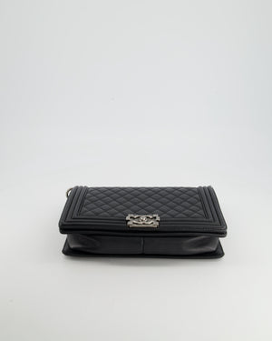 Chanel Black Large Boy Bag in Lambskin Leather with Ruthenium Hardware