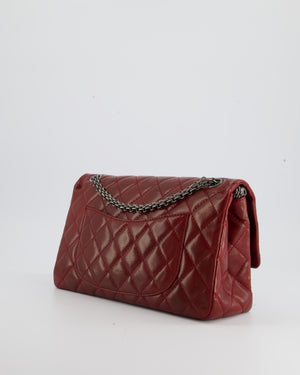 Chanel Deep Red Medium Reissue Bag in Lambskin Leather with Ruthenium Hardware