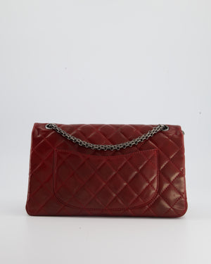 Chanel Deep Red Medium Reissue Bag in Lambskin Leather with Ruthenium Hardware