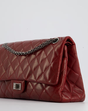 Chanel Deep Red Medium Reissue Bag in Lambskin Leather with Ruthenium Hardware