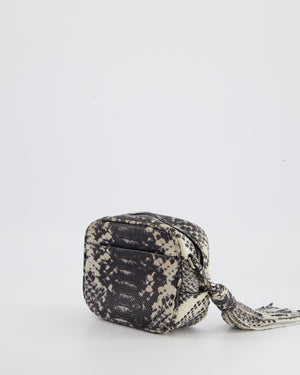 *FIRE PRICE* Saint Laurent Black and White Snake Skin Effect Small Blogger Bag with Silver Hardware