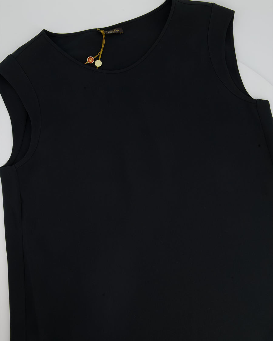 Loro Piana  Black Sleeveless Silk Shirt IT 44 (UK 12)