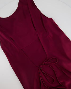 Chanel Vintage 98A Burgundy Silk Wrap Dress Size FR 38 ( UK 10)