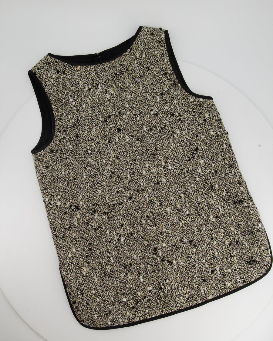 Giambattista Valli Black 
Silver Tunic Vest Top Size IT 40 (UK 8)