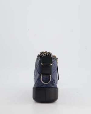 *FIRE PRICE* Chanel Blue 
Black Small Gabrielle Bag in Lambskin Leather with Mixed Hardware