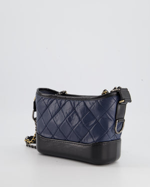 *FIRE PRICE* Chanel Blue 
Black Small Gabrielle Bag in Lambskin Leather with Mixed Hardware