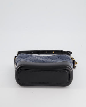 *FIRE PRICE* Chanel Blue 
Black Small Gabrielle Bag in Lambskin Leather with Mixed Hardware