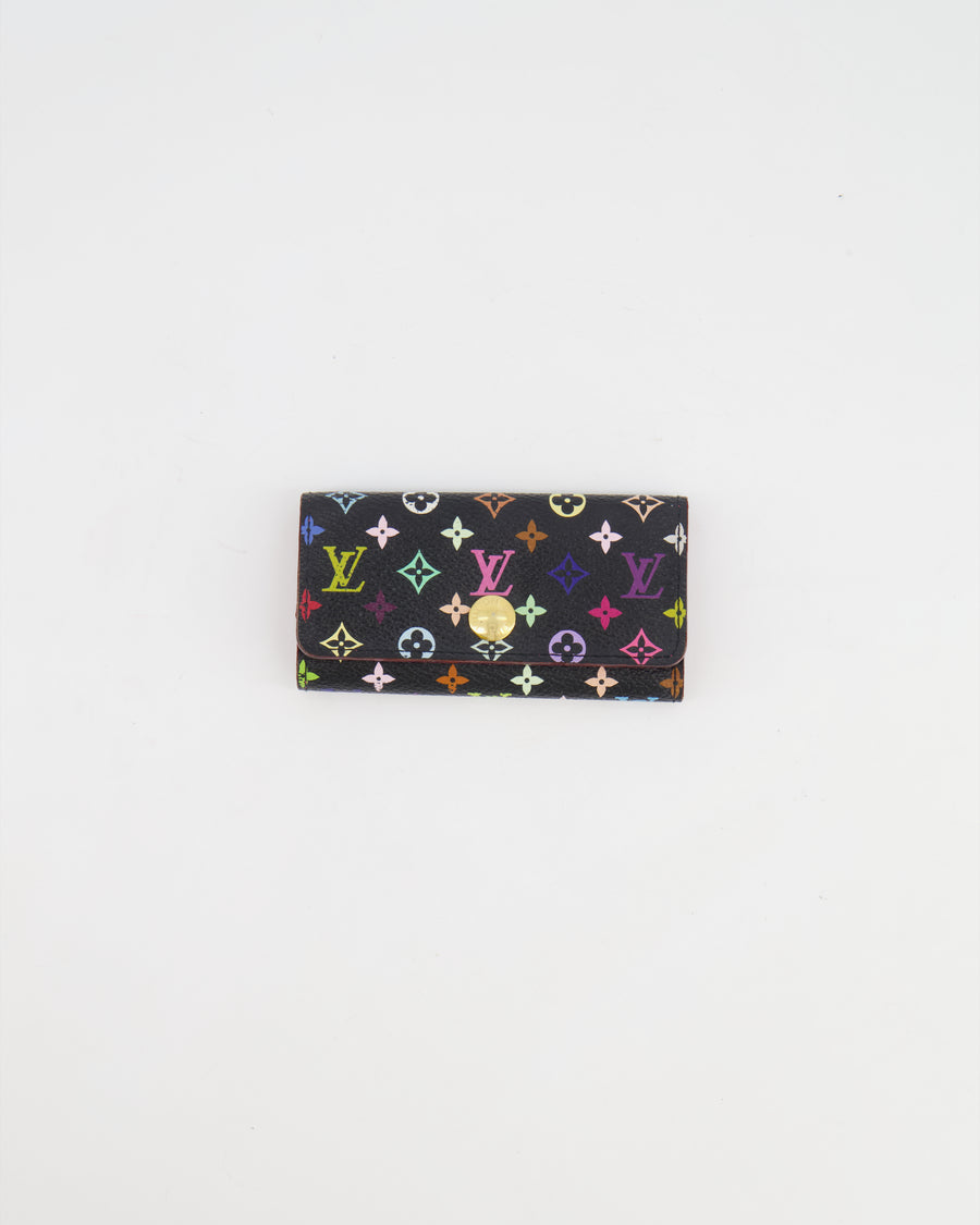 Louis Vuitton x Takashi Murakami Black with Multicolour Monogram Canvas Key Holder