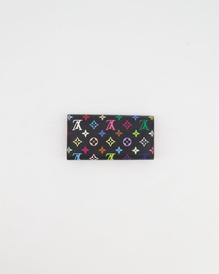 Louis Vuitton x Takashi Murakami Black with Multicolour Monogram Canvas Key Holder