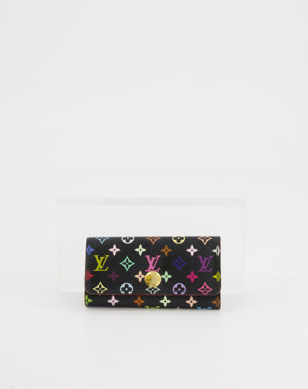 Louis Vuitton x Takashi Murakami Black with Multicolour Monogram Canvas Key Holder