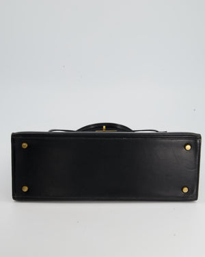 Hermès Vintage Kelly Bag 32cm Replica Jewelry
 in Black Box Calf Leather with Gold Hardware