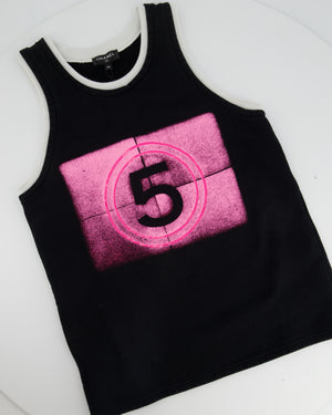 Chanel Black and Pink No5 Tank Top Size FR 34 (UK 6)