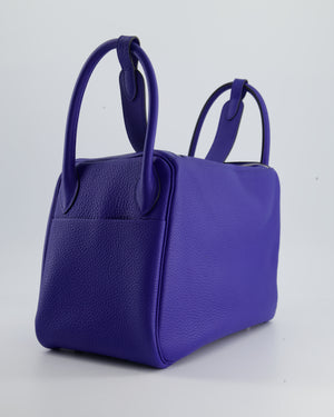 Hermès Lindy Bag 30cm in Blue Electric in Clemence Leather with Palladium Hardware