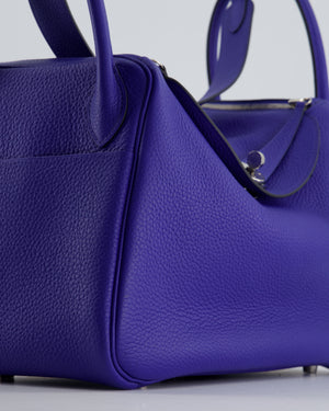 Hermès Lindy Bag 30cm in Blue Electric in Clemence Leather with Palladium Hardware