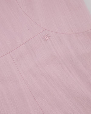 Chanel Pink Midi Sleeveless Dress with CC Detailing Size FR 40 (UK 12)