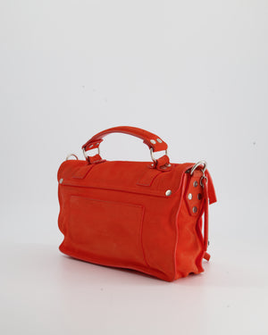 Proenza Schouler Coral Red Suede PS1 Shoulder Bag with Silver Hardware