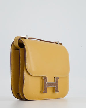 *FIRE PRICE* Hermès Mini Constance Bag 18cm in Paille Swift Leather with Palladium and Lizard Hardware