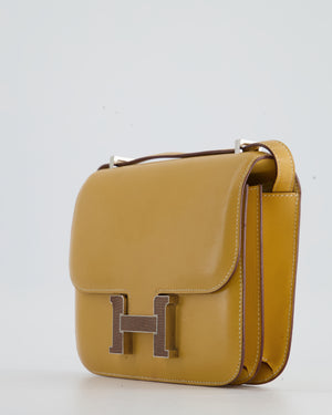 *FIRE PRICE* Hermès Mini Constance Bag 18cm in Paille Swift Leather with Palladium and Lizard Hardware