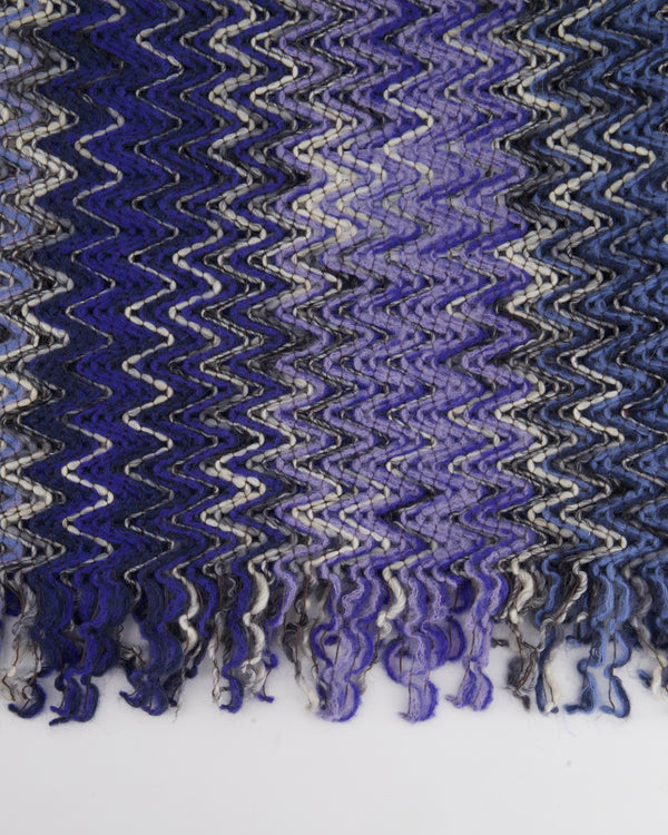 Missoni Blue 
Purple ZigZag Knitted Scarf