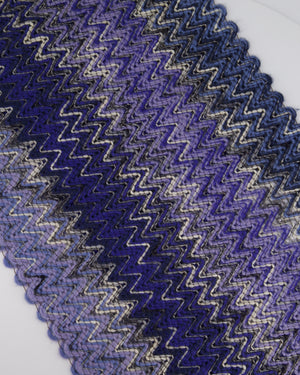 Missoni Blue 
Purple ZigZag Knitted Scarf