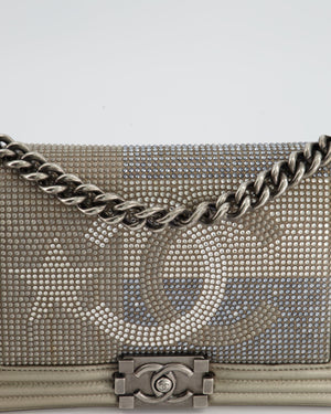 *HOT* Chanel Medium Boy Bag in Gold Metallic Sequin CC Star Print with Silver Hardware