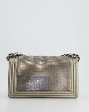 *HOT* Chanel Medium Boy Bag in Gold Metallic Sequin CC Star Print with Silver Hardware