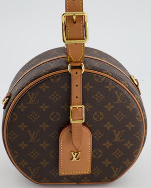 Louis Vuitton Monogram Canvas Petite Boite Chapeau Cross-Body Bag with Gold Hardware