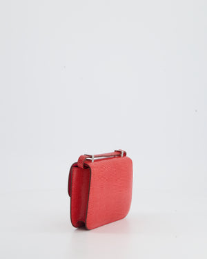 *RARE* Hermès Micro Constance Bag 13cm in Rouge Lizard with Palladium Hardware