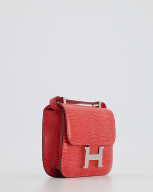 *RARE* Hermès Micro Constance Bag 13cm in Rouge Lizard with Palladium Hardware