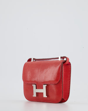 *RARE* Hermès Micro Constance Bag 13cm in Rouge Lizard with Palladium Hardware