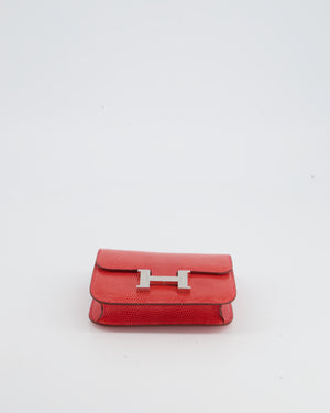 *RARE* Hermès Micro Constance Bag 13cm in Rouge Lizard with Palladium Hardware