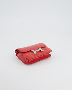 *RARE* Hermès Micro Constance Bag 13cm in Rouge Lizard with Palladium Hardware