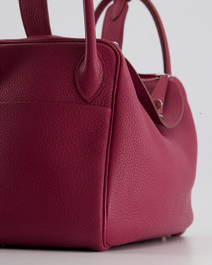 Hermès Lindy Bag 30cm in Rouge Galance in Togo Leather with Palladium Hardware