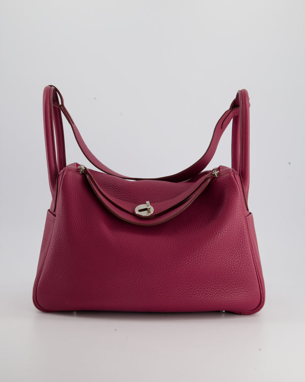 Hermès Lindy Bag 30cm in Rouge Galance in Togo Leather with Palladium Hardware