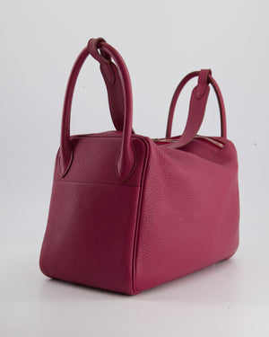 Hermès Lindy Bag 30cm in Rouge Galance in Togo Leather with Palladium Hardware