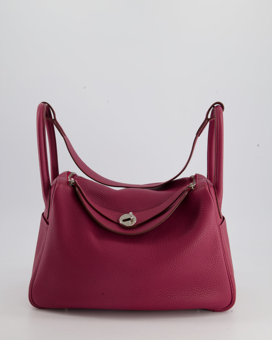 Hermès Lindy Bag 30cm in Rouge Galance in Togo Leather with Palladium Hardware