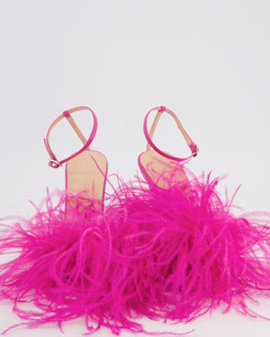 *FIRE PRICE* Magda Butrym Hot Pink Feather Heels Size EU 39 RRP £885