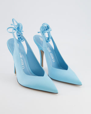 The Attico Light Blue Crystal Embellished Venus Pumps Size EU 40.5 RRP £750