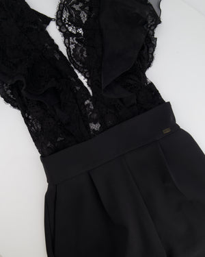 Elisabetta Franchi Black Lace Playsuit Size IT 40 (UK 8)