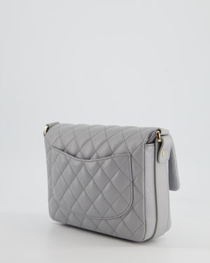 Chanel Wave Strap Bag In Dove Grey Lambskin with Champagne Gold Hardware