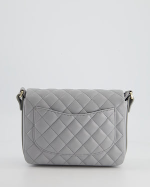 Chanel Wave Strap Bag In Dove Grey Lambskin with Champagne Gold Hardware