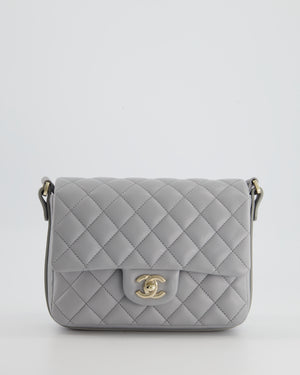 Chanel Wave Strap Bag In Dove Grey Lambskin with Champagne Gold Hardware