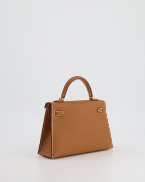 *HOT* Hermès Mini Kelly 20cm Bag in Gold Epsom Leather with Gold Hardware