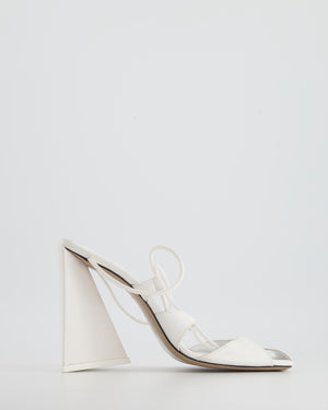 The Attico White Leather Ferdi Mules Size EU 38.5