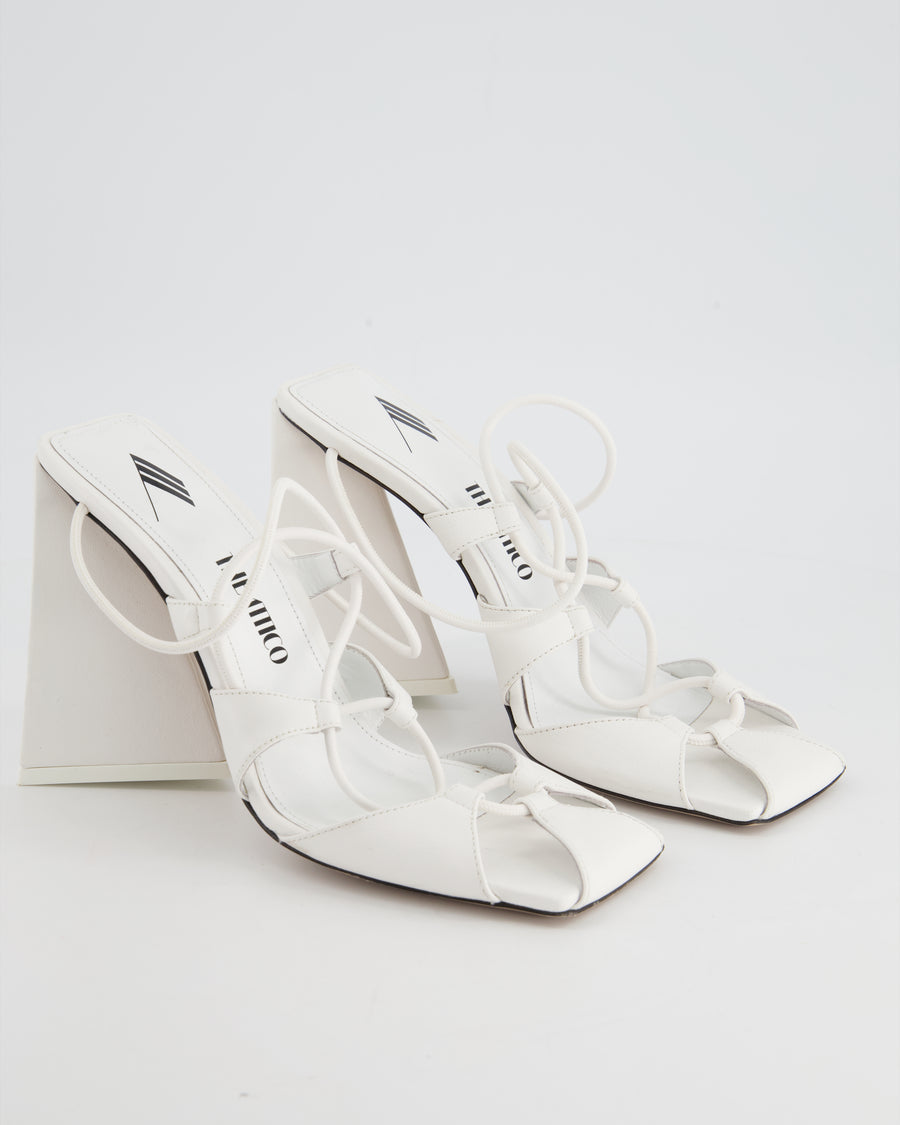 The Attico White Leather Ferdi Mules Size EU 38.5